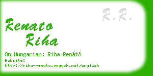 renato riha business card
