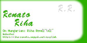 renato riha business card